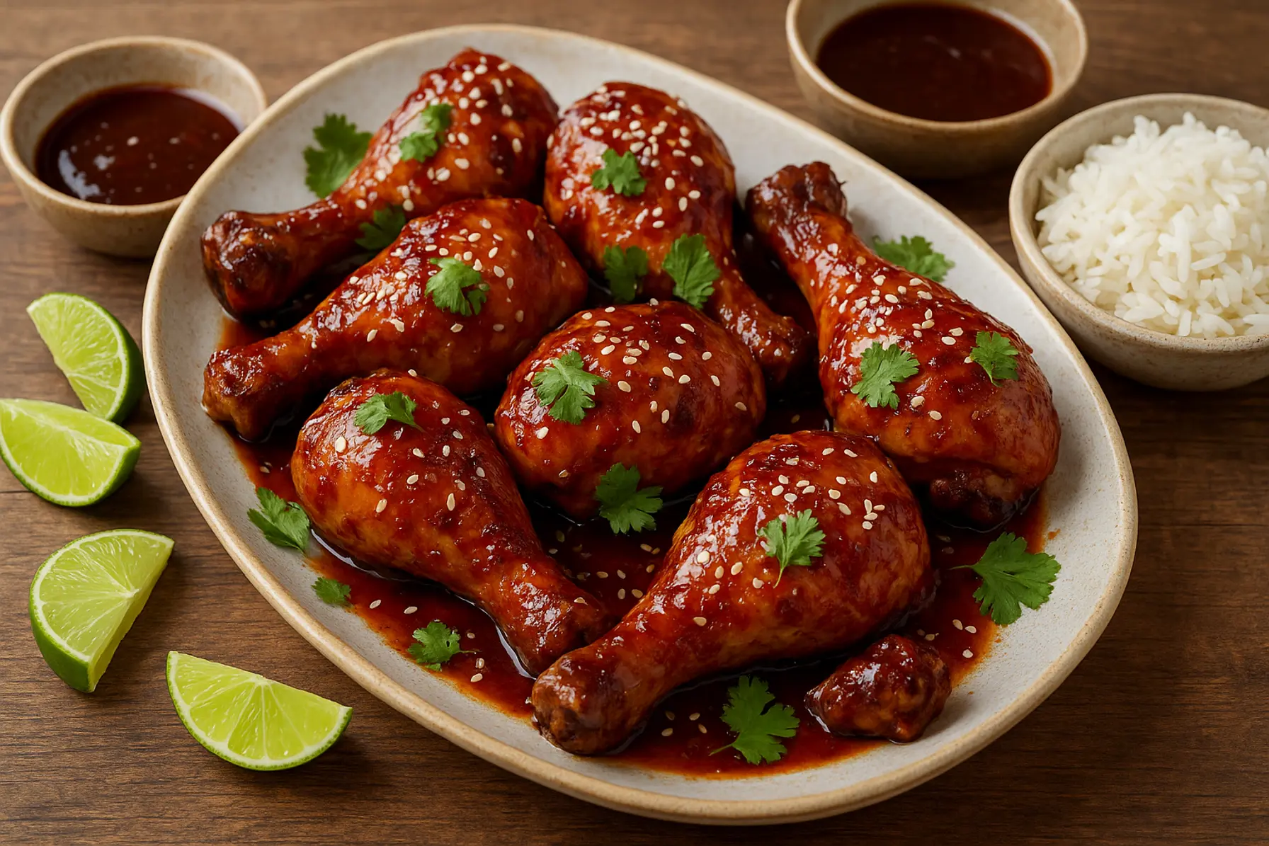 BBQ-glaserede kyllingelaar