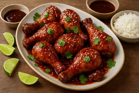 BBQ-glaserede kyllingelaar