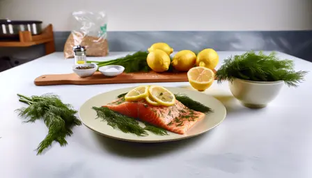 Laksefilet med dild og citron i airfryer