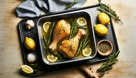 Friske kyllingelår med rosmarin og citronskal i airfryer