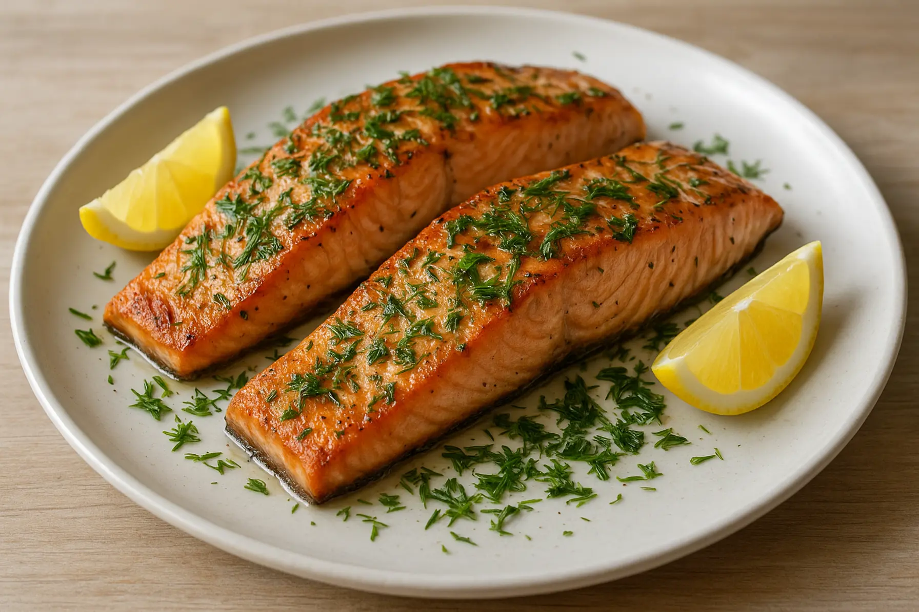 Grillet laks med dild og citron