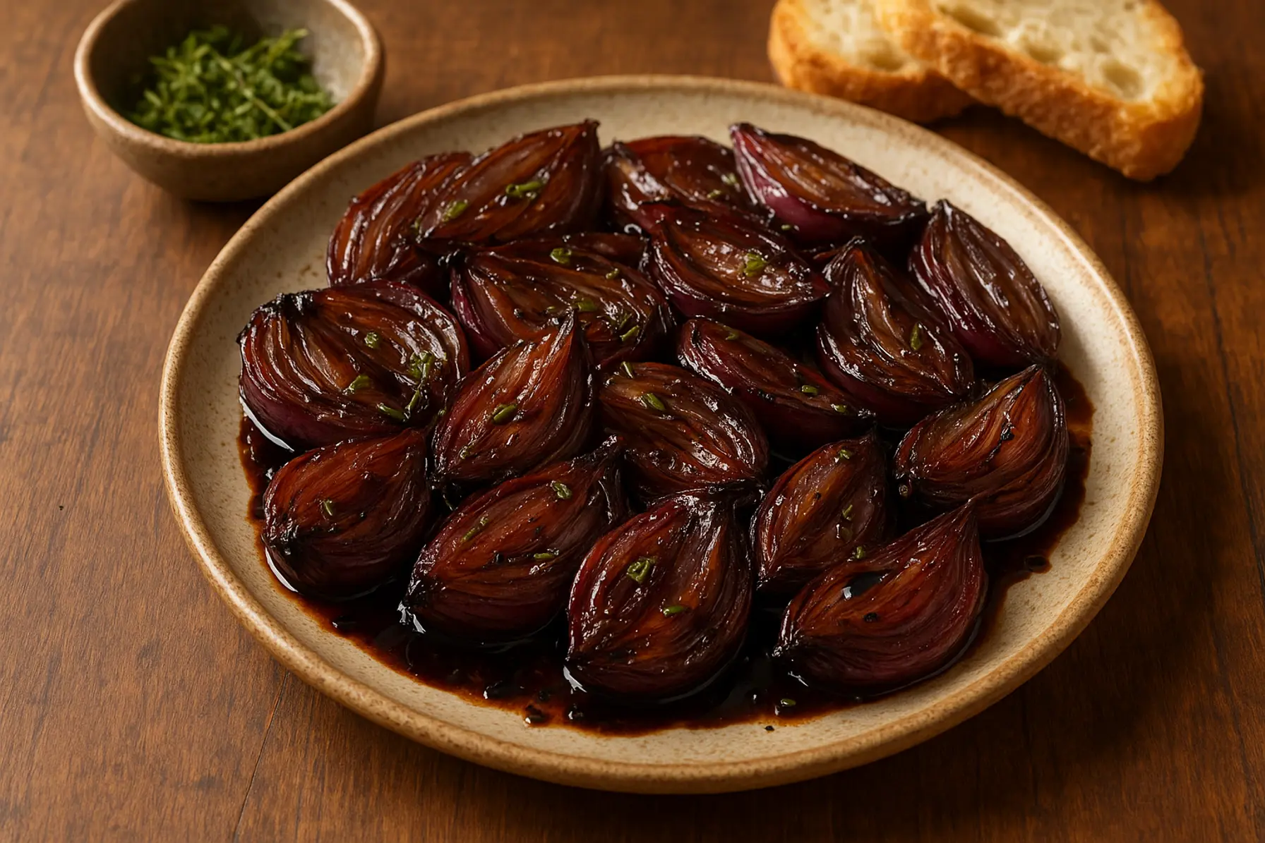 Karamelliserede rødløg med balsamico