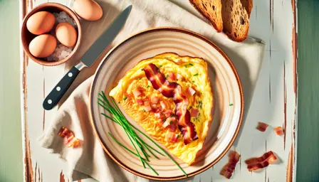 Klassisk Fynsk Æggekage med Sprødstegt Bacon