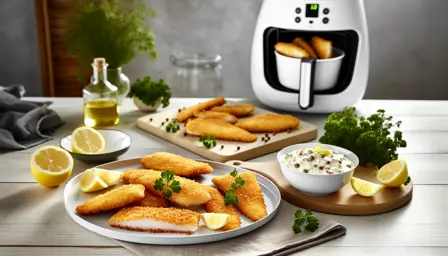 Knasende Panerede Fiskefileter med Cremet Remoulade