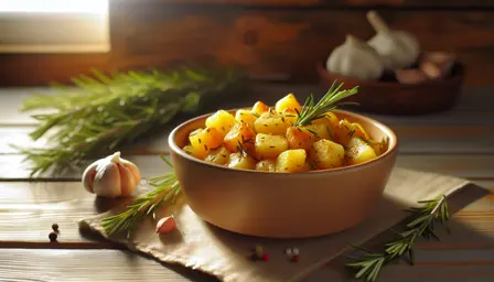 Sprøde kartoffeltern med rosmarin og hvidløg i airfryer