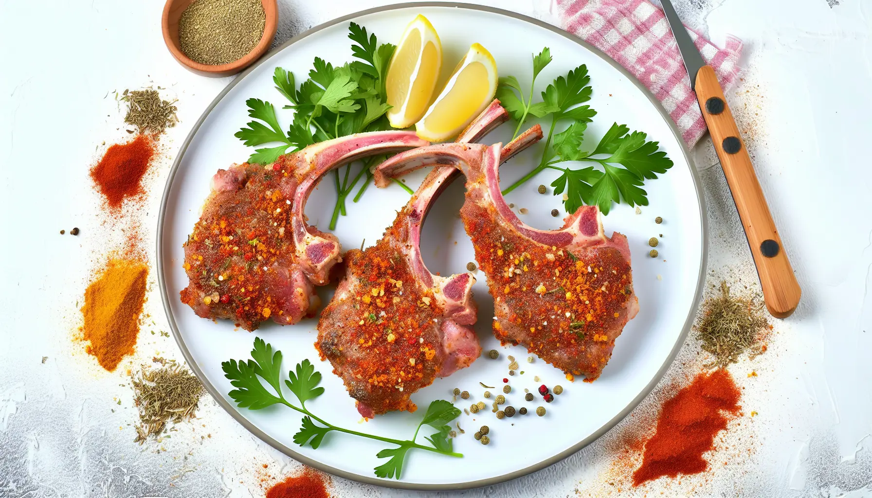 Krydret Stegte Lammekoteletter i Airfryer