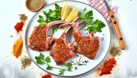 Krydret Stegte Lammekoteletter i Airfryer