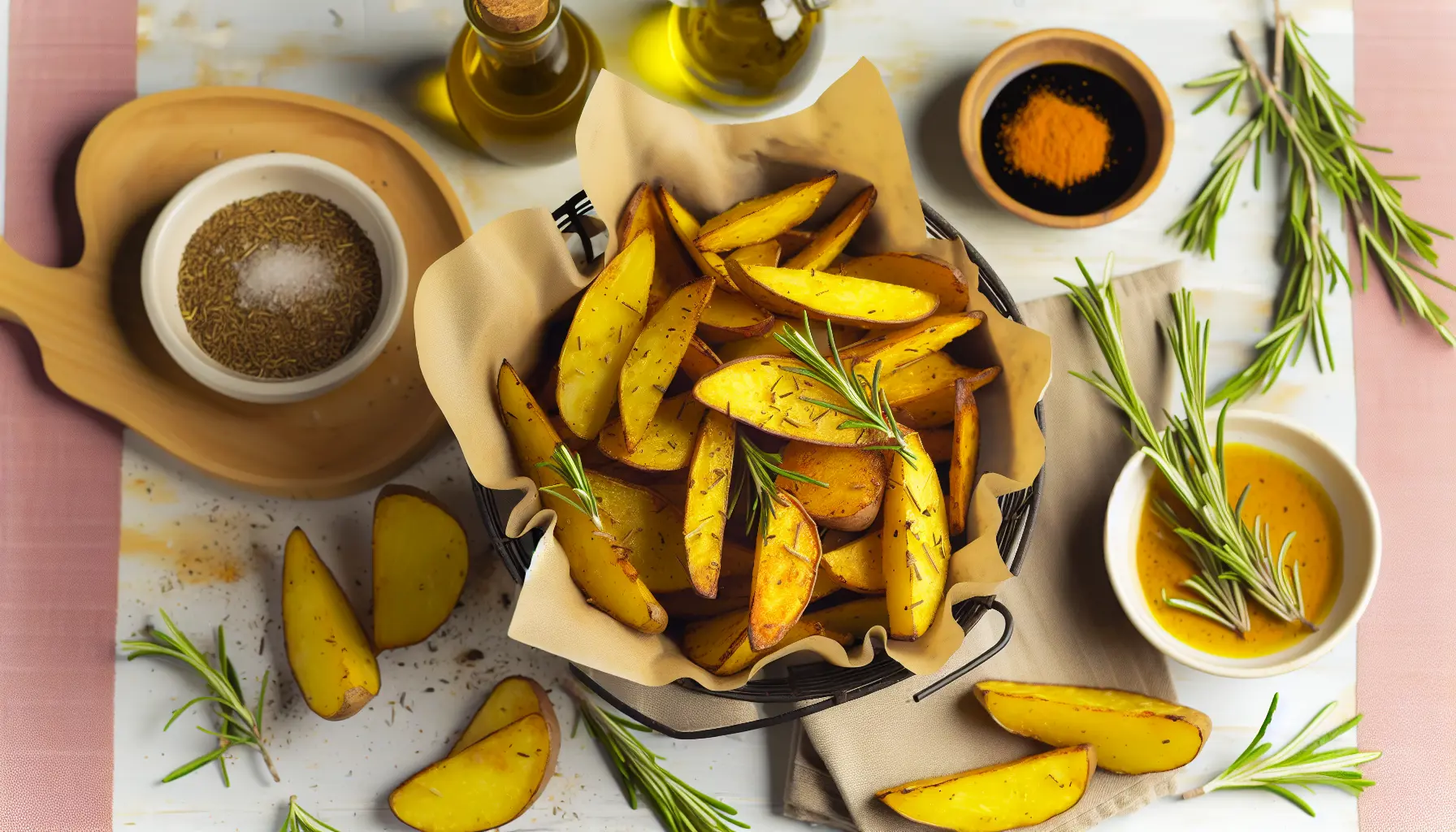 Sprøde ovnbagte kartoffelbåde med balsamico og rosmarin