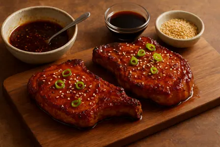 Saftige marinerede svinekoteletter