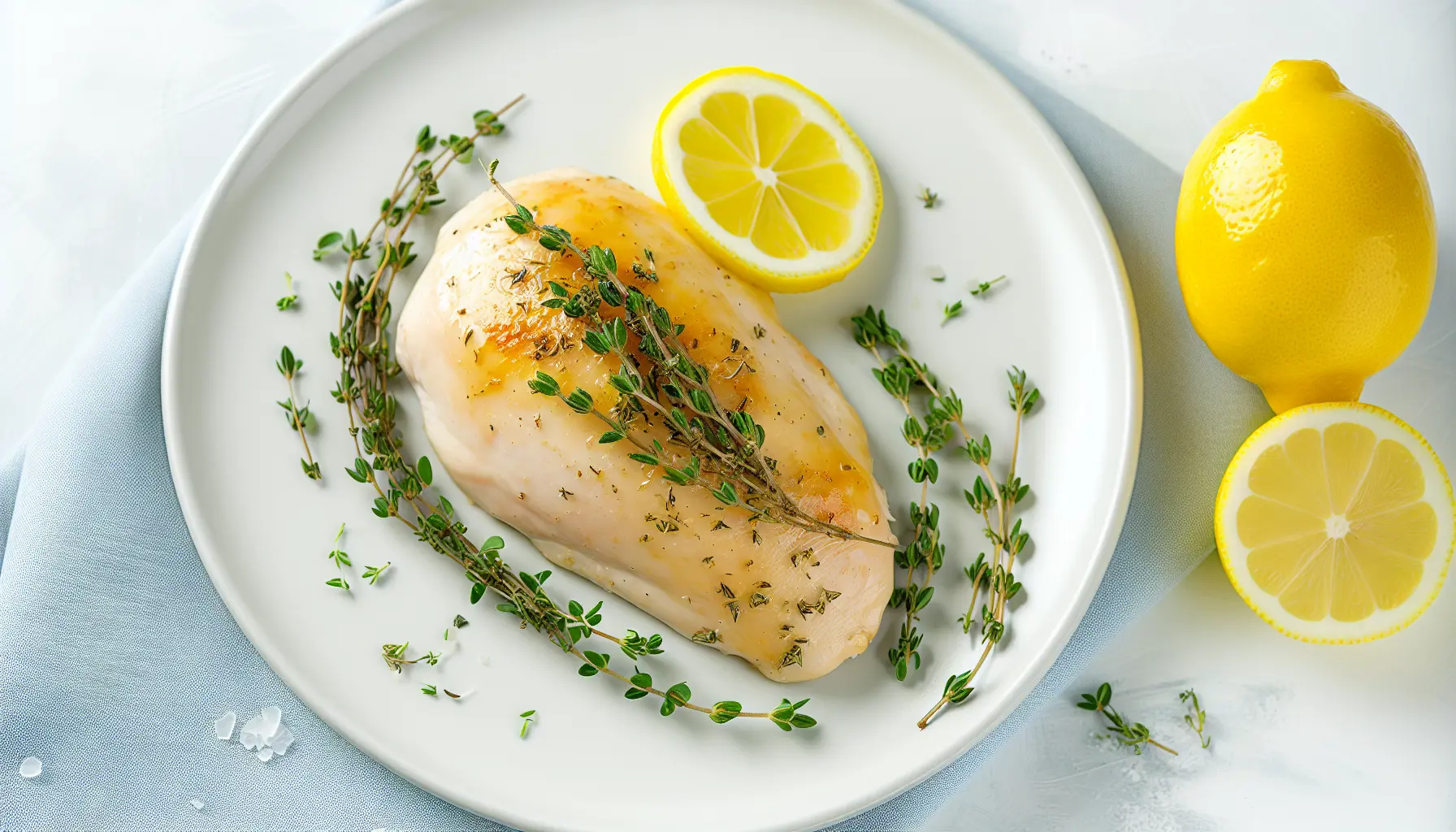 Saftigt kyllingebryst med citron og timian i airfryer