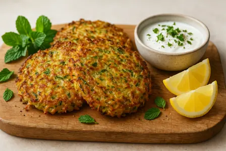 Sprød squashrøsti med mynte og citron