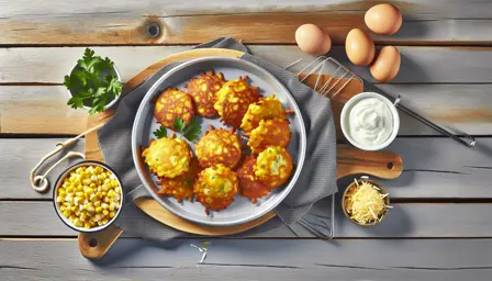 Sprøde Majsfritter klar til servering